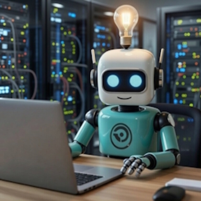 Manny, the team lead agent, in a datacenter